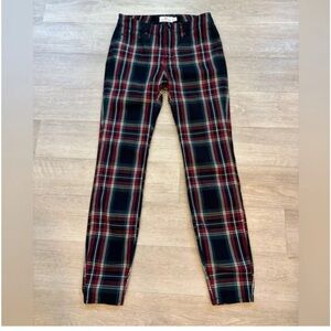 Vineyard Vines Jolly Plaid High Rise Pants Jet Black Women’s Size 0